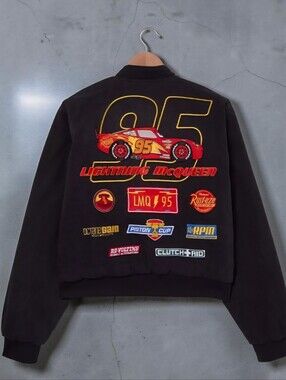 BoxLunch Exclusive Disney Pixar Cars Lightning McQueen Heavy Patch Racing Jacket